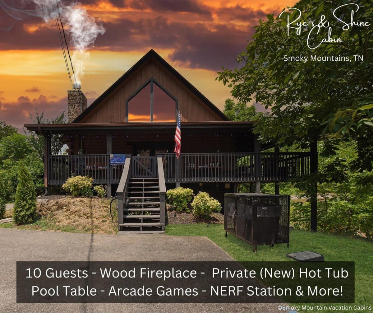 Ryes And Shine Bootlegger'S Cabin! Hot Tub* Pool* Arcade* Billiards *Ev * Pet Friendly سيفيرفيل المظهر الخارجي الصورة